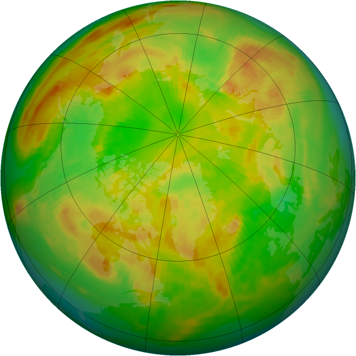 Arctic ozone map for 02 June 1985